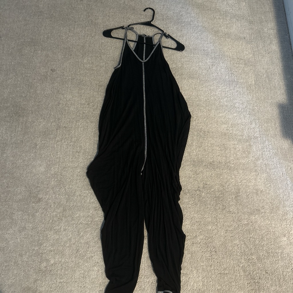 Classic Black Wide-Leg Jumpsuit